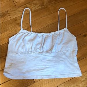 Super cute white crop top.